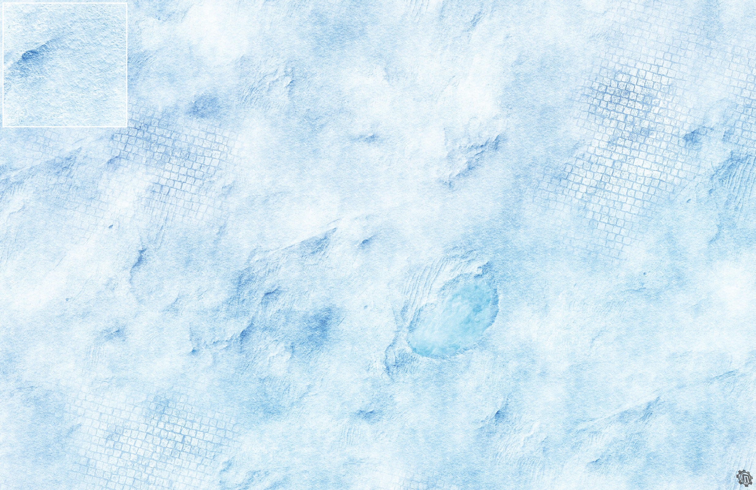 Mats by Mars: Frosty Cobbles Tabletop Wargaming Play Mat