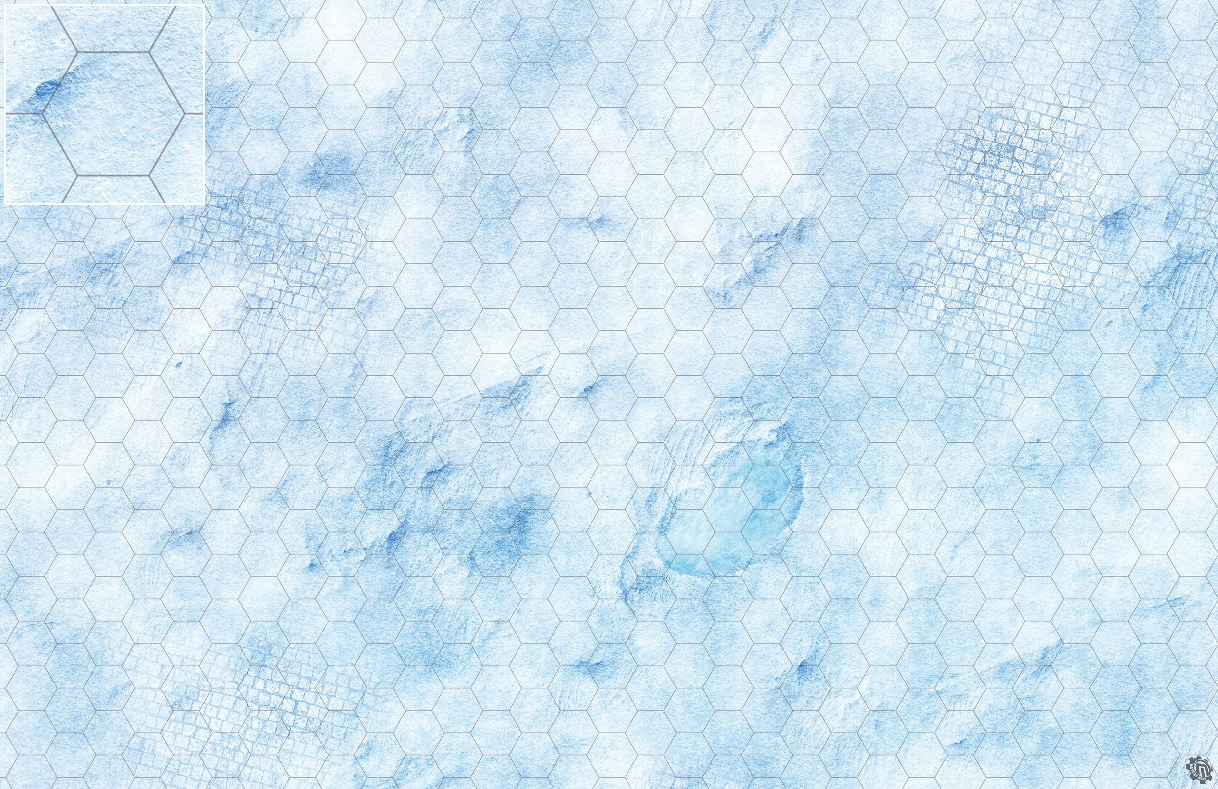 Mats by Mars: Frosty Cobbles Tabletop Wargaming Play Mat