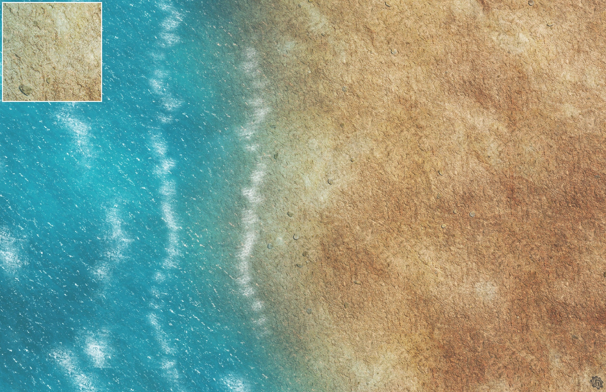 Mats by Mars: Treasure Beach Tabletop Wargaming Play Mat