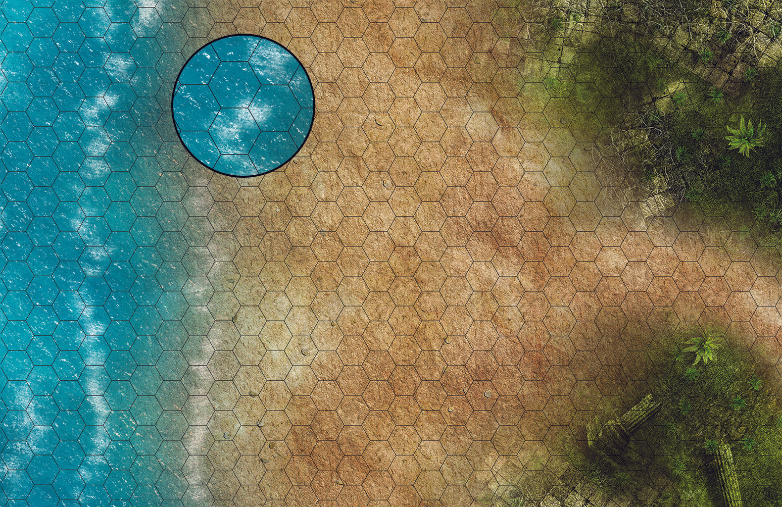 Mats by Mars: Jungle Treasure Tabletop Wargaming Play Mat