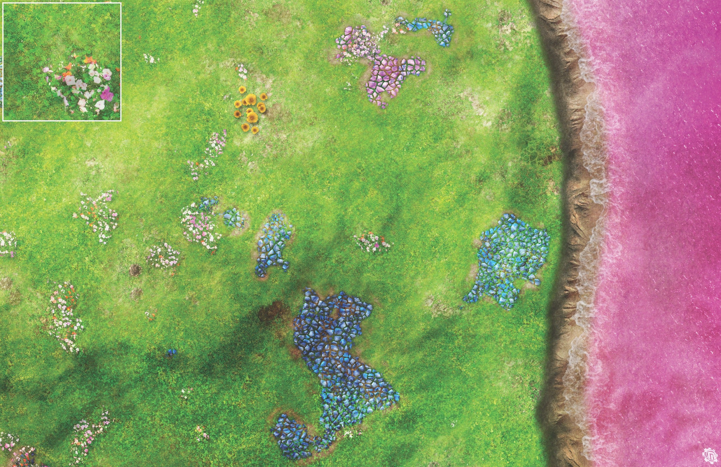 Mats by Mars: Faewild Shore Tabletop Wargaming Play Mat