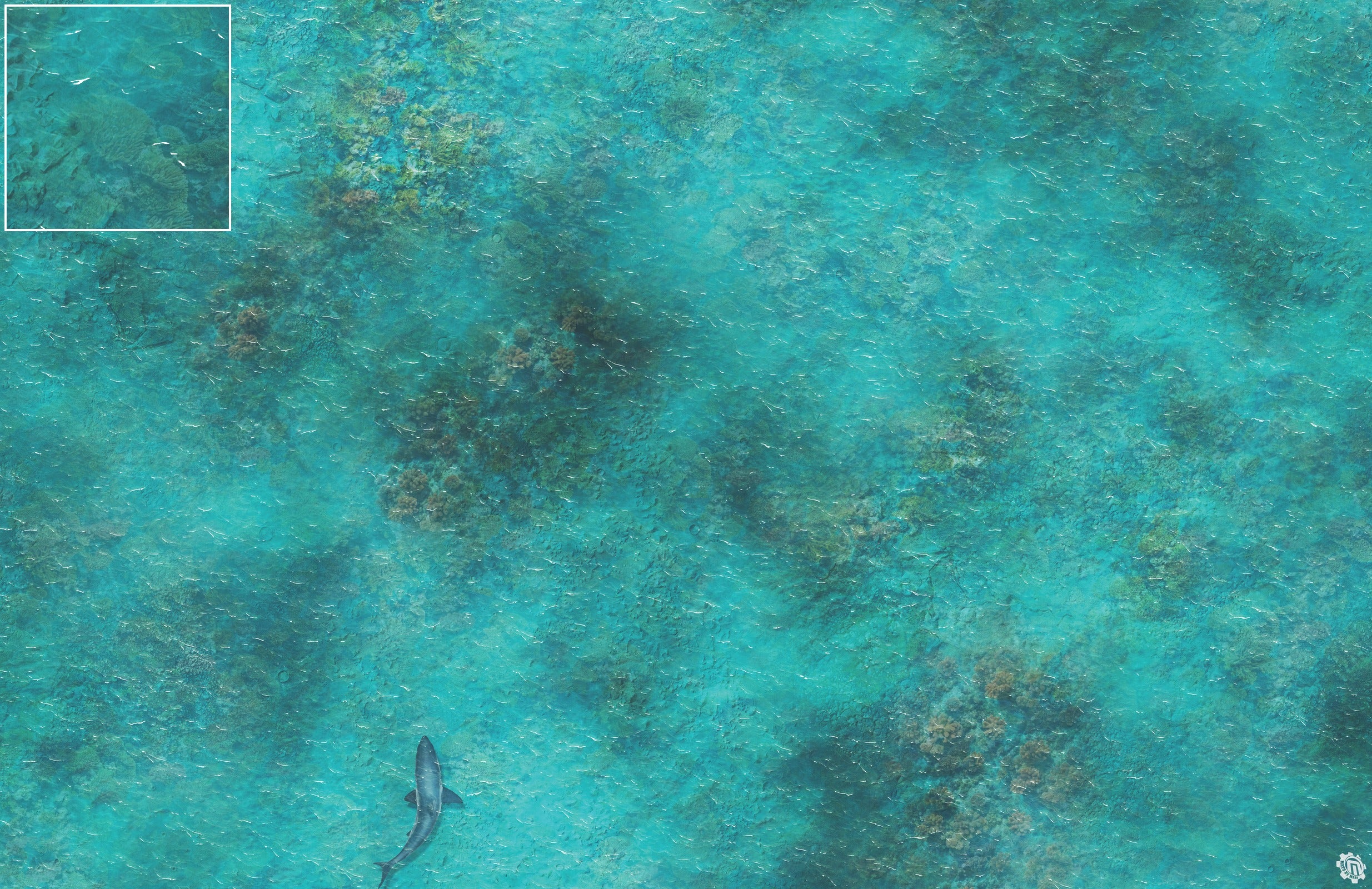 Mats by Mars: Coral Cove Tabletop Wargaming Play Mat