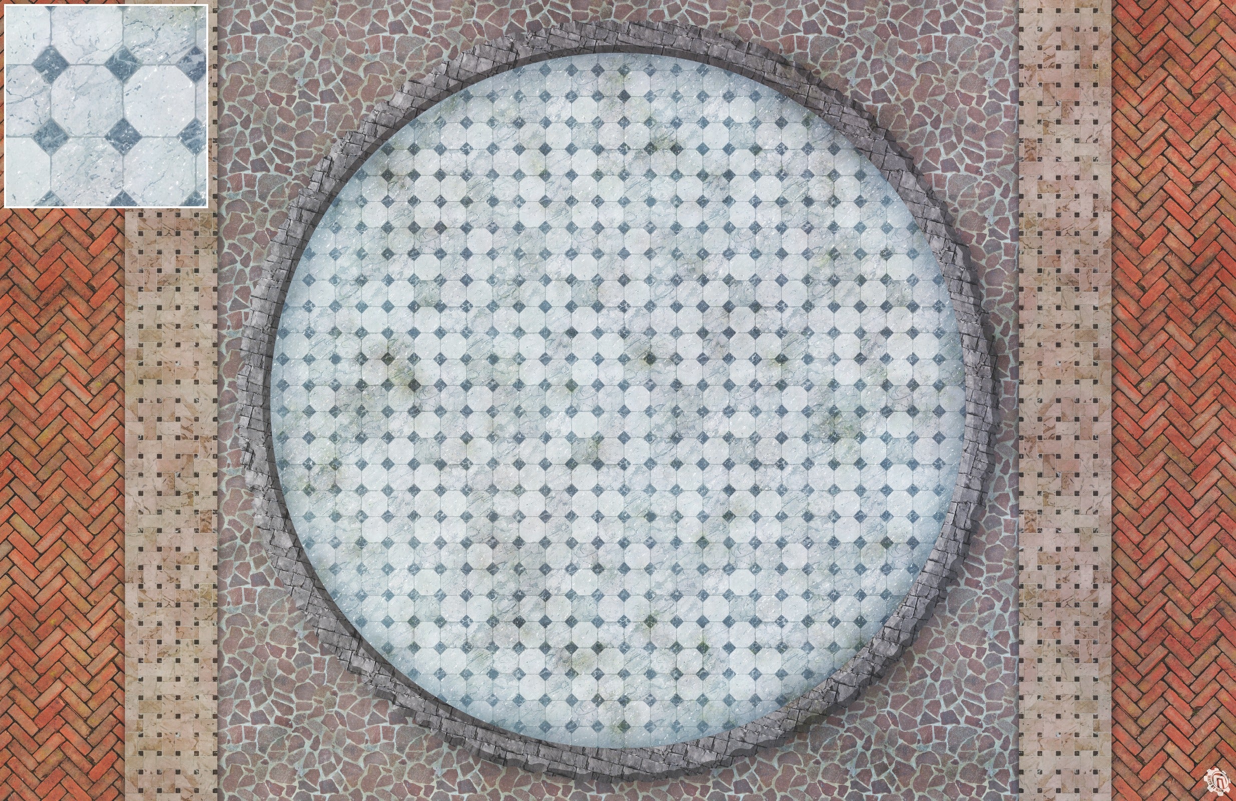 Mats by Mars: Piazza Tabletop Wargaming Play Mat