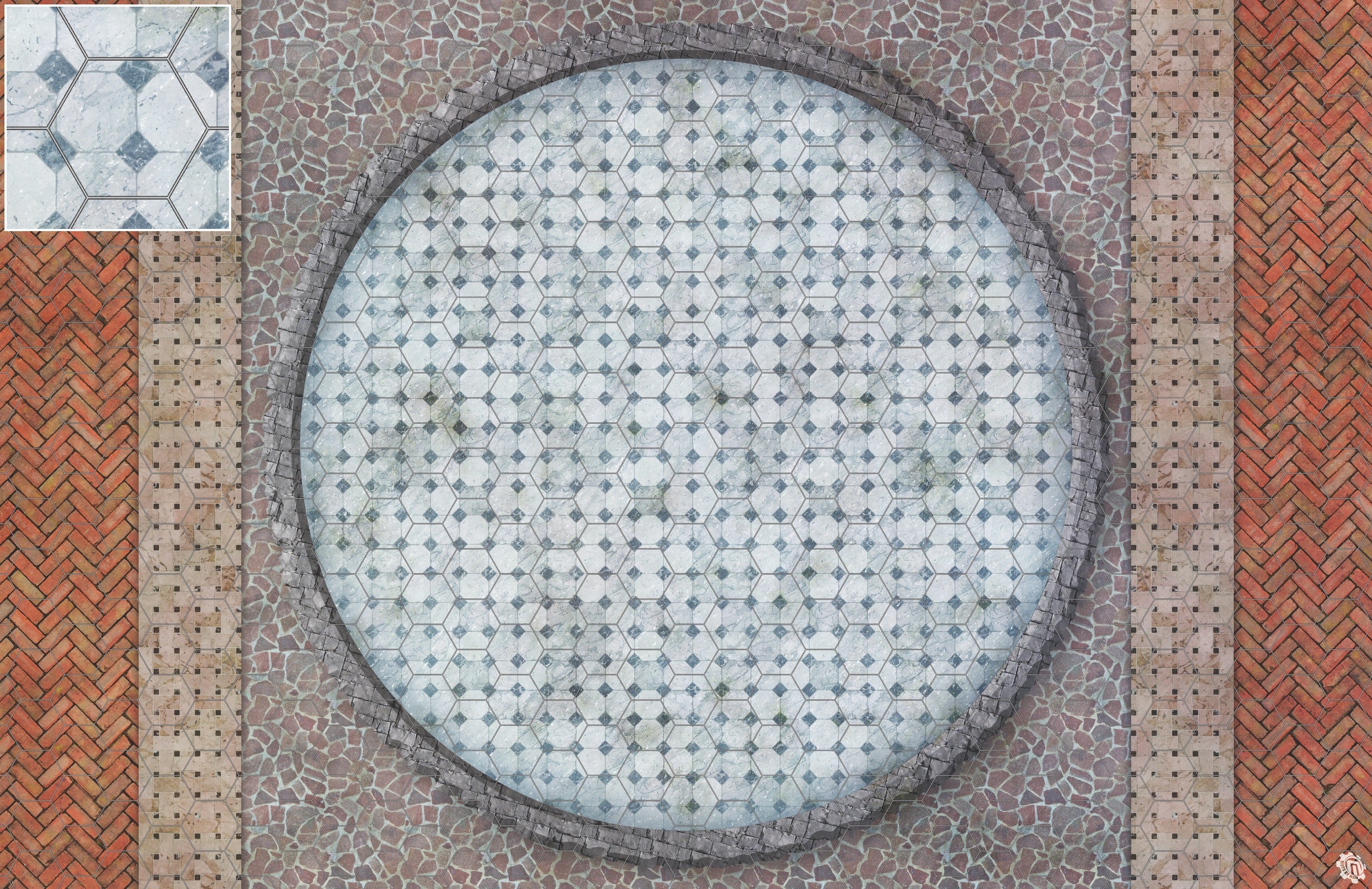 Mats by Mars: Piazza Tabletop Wargaming Play Mat