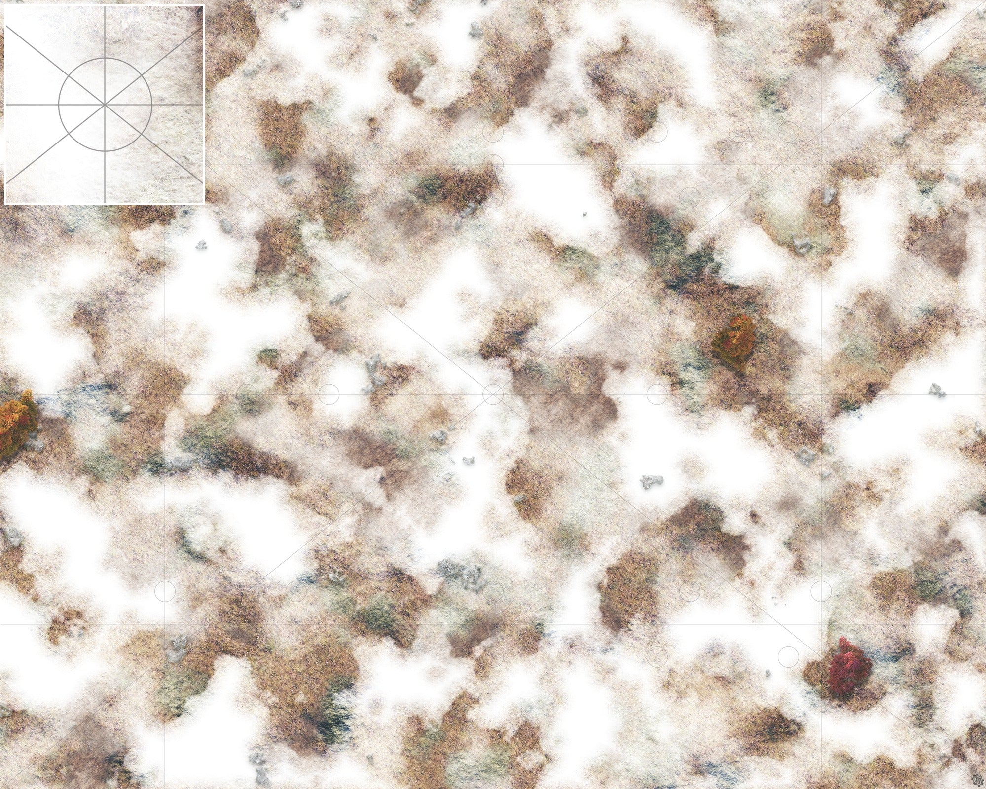 Mats by Mars: Snowy Tundra Tabletop Wargaming Play Mat