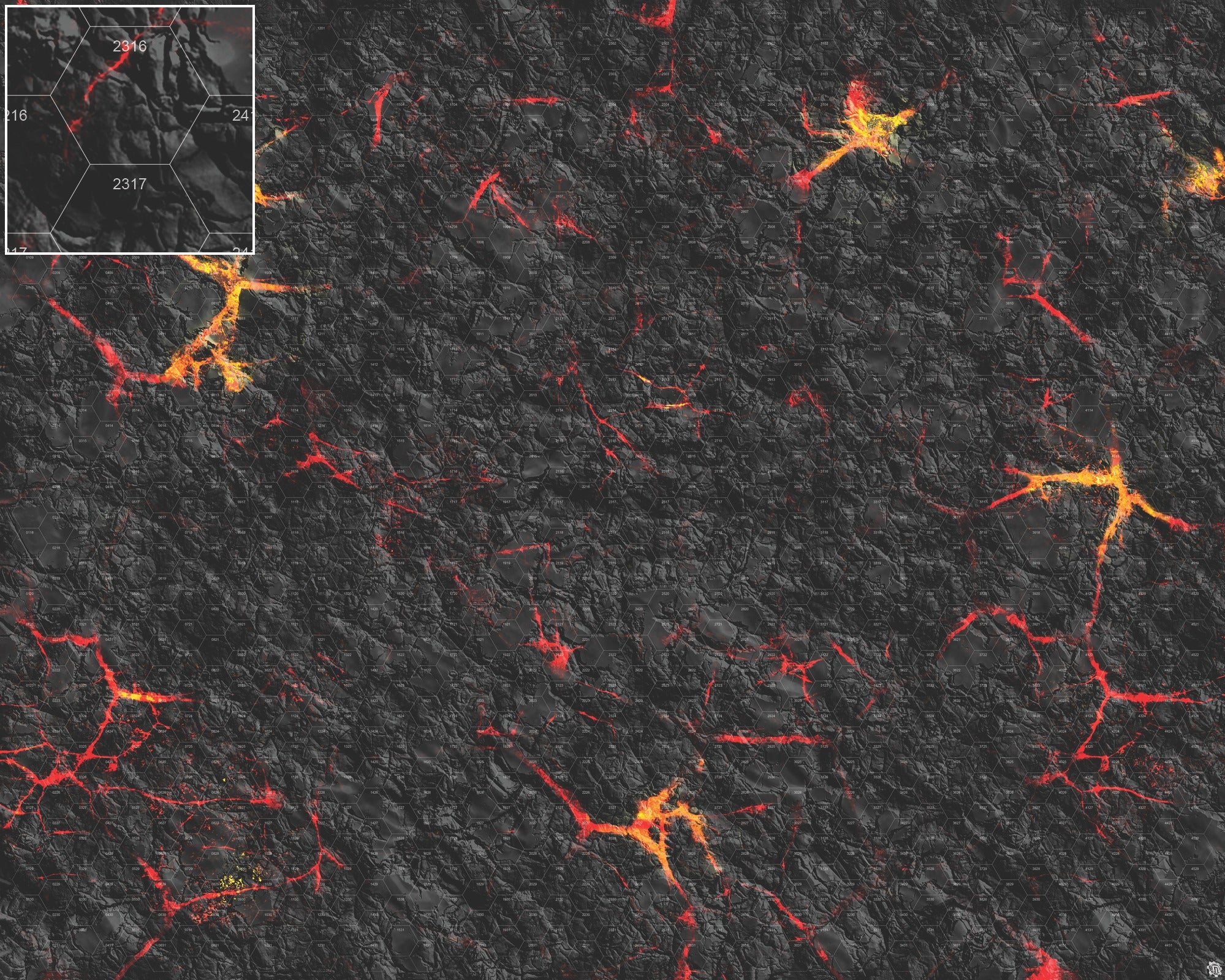 Mats by Mars: Molten Crust Tabletop Wargaming Play Mat