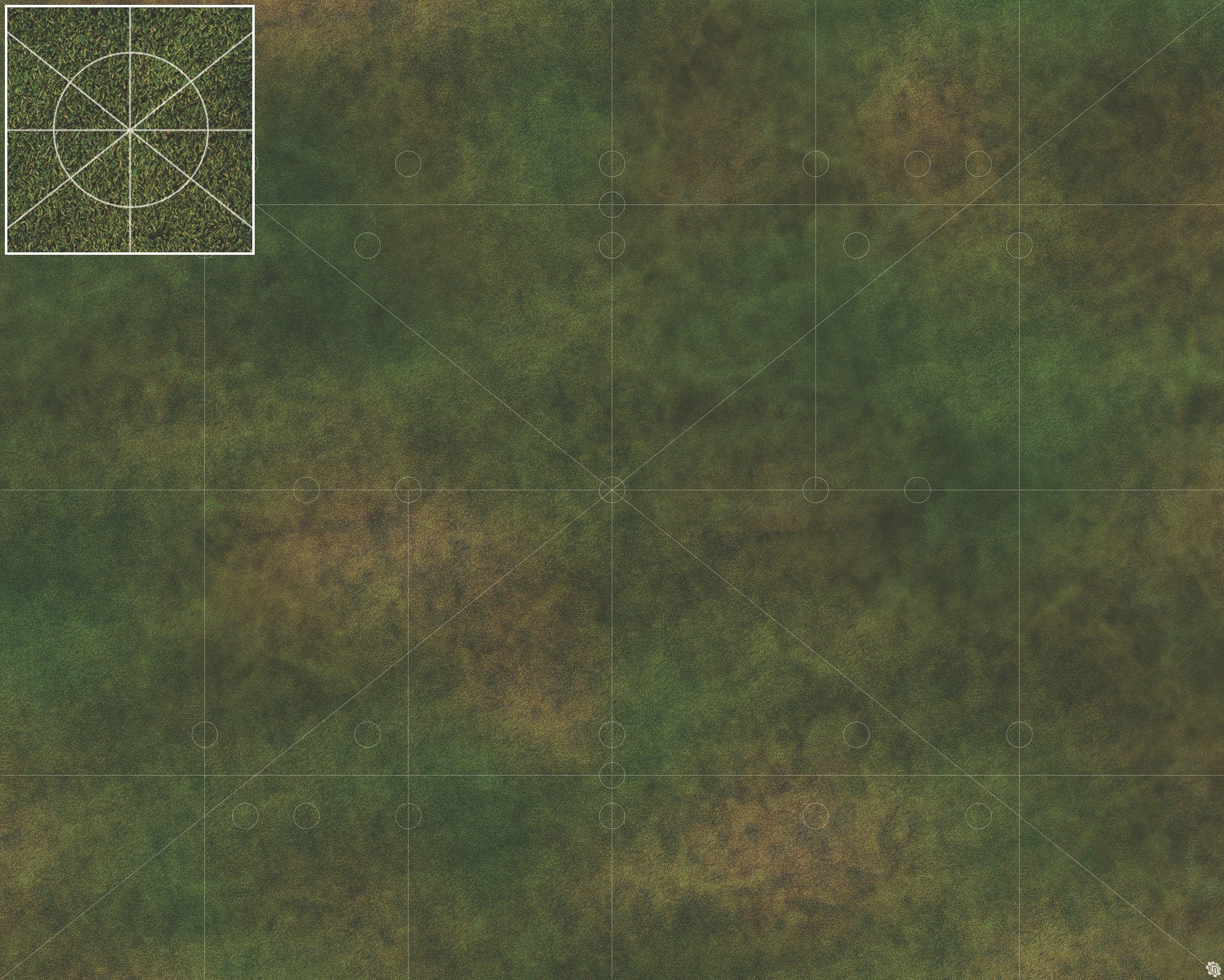 Mats by Mars: Green Meadow Tabletop Wargaming Play Mat