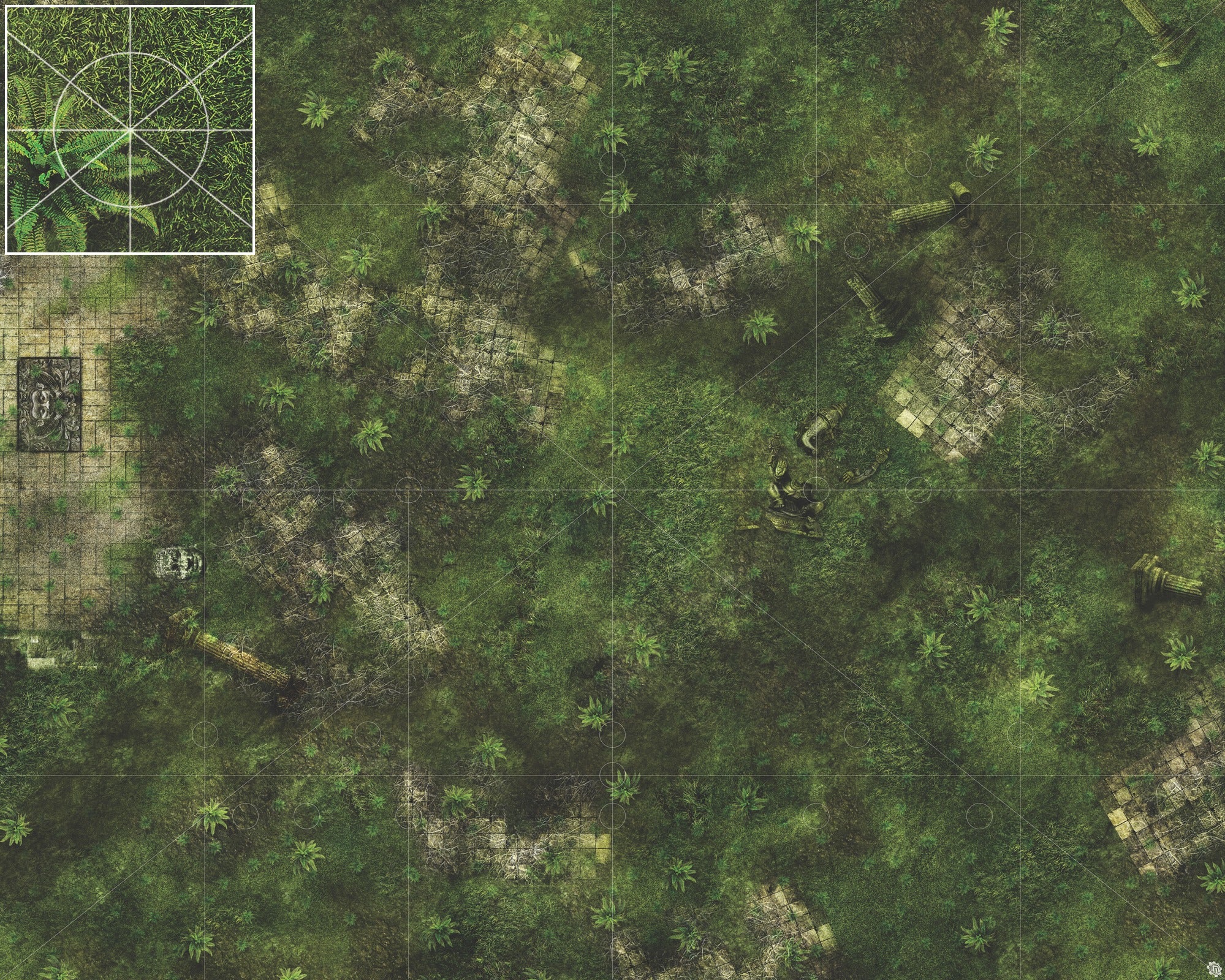 Mats by Mars: Forgotten Temple (Altar) Tabletop Wargaming Play Mat