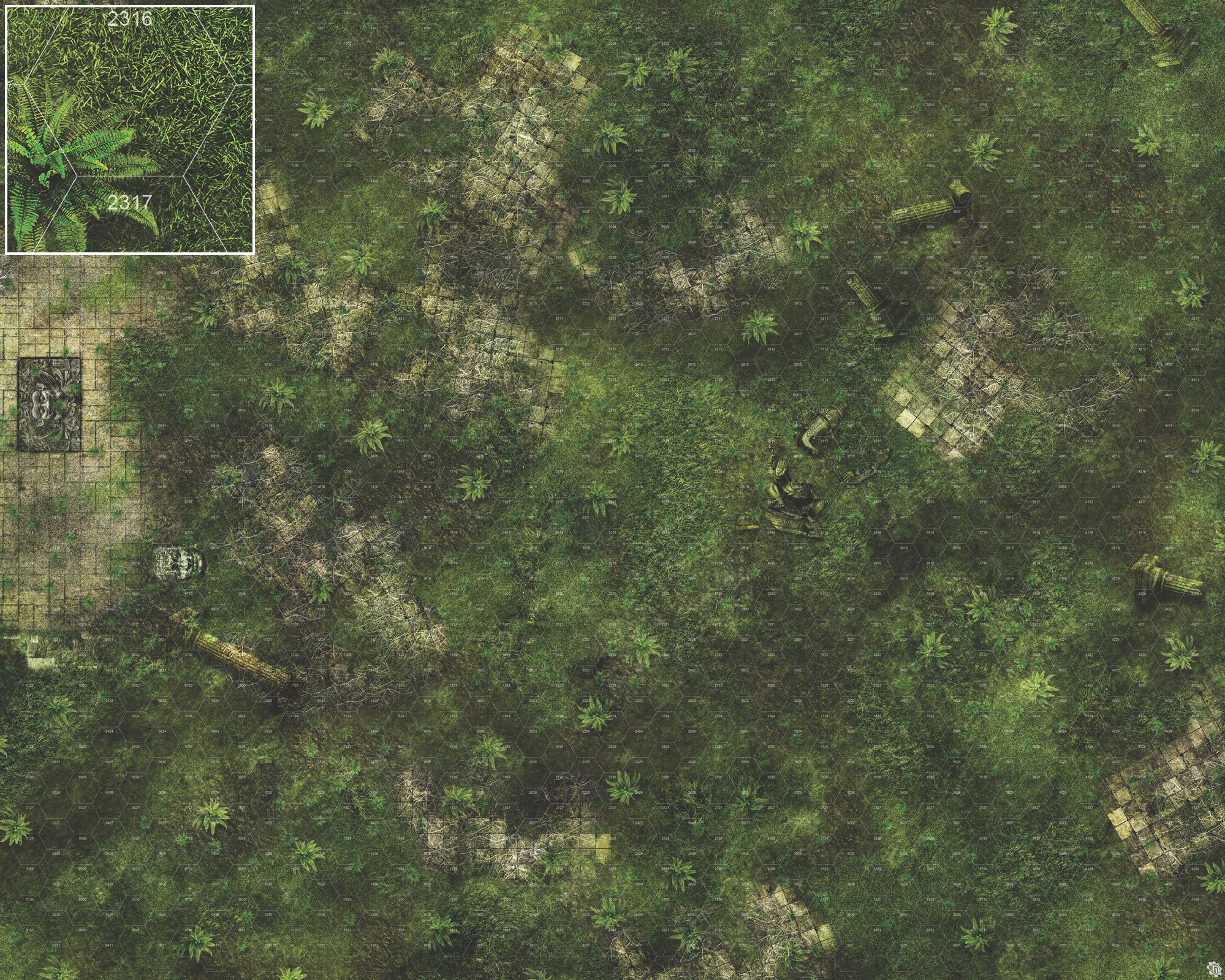 Mats by Mars: Forgotten Temple (Altar) Tabletop Wargaming Play Mat