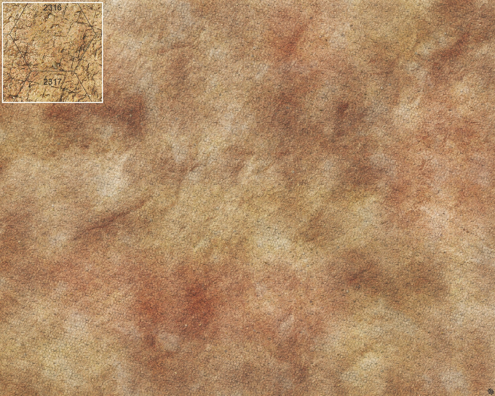 Mats by Mars: Sandy Cobbles Tabletop Wargaming Play Mat