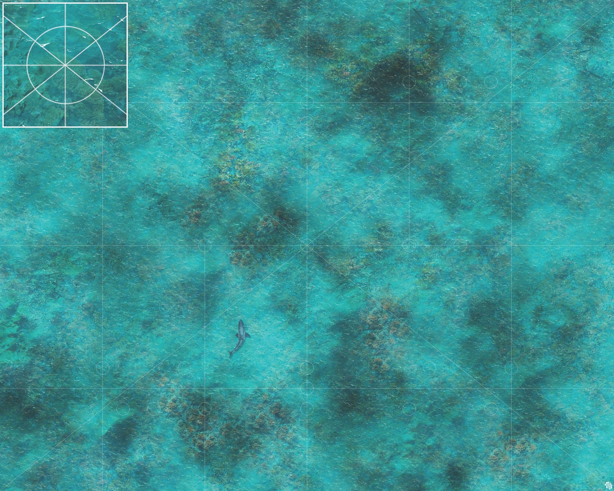 Mats by Mars: Coral Cove Tabletop Wargaming Play Mat