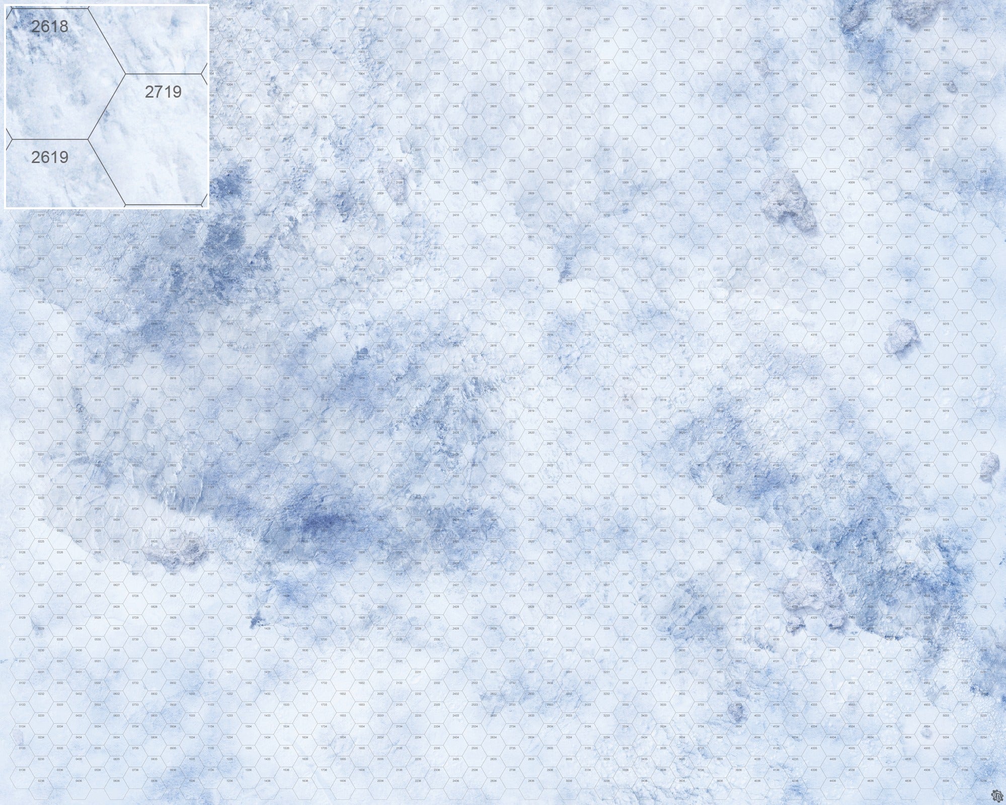 Mats by Mars: Glacial Pass Tabletop Wargaming Play Mat
