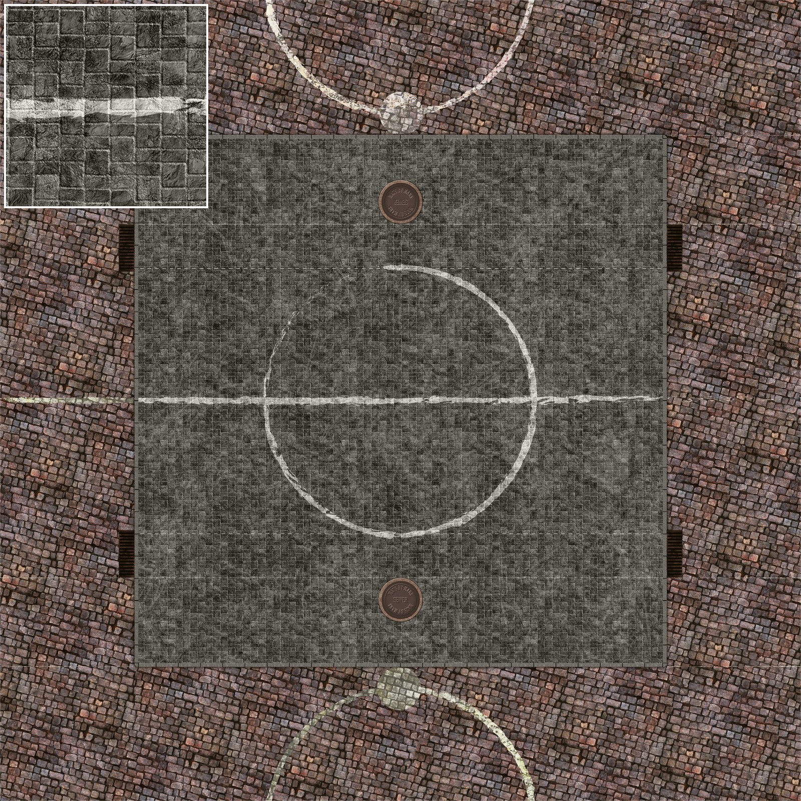 Mats by Mars:  2-in-1 Street Ball Pitch - Guild Ball Compatible