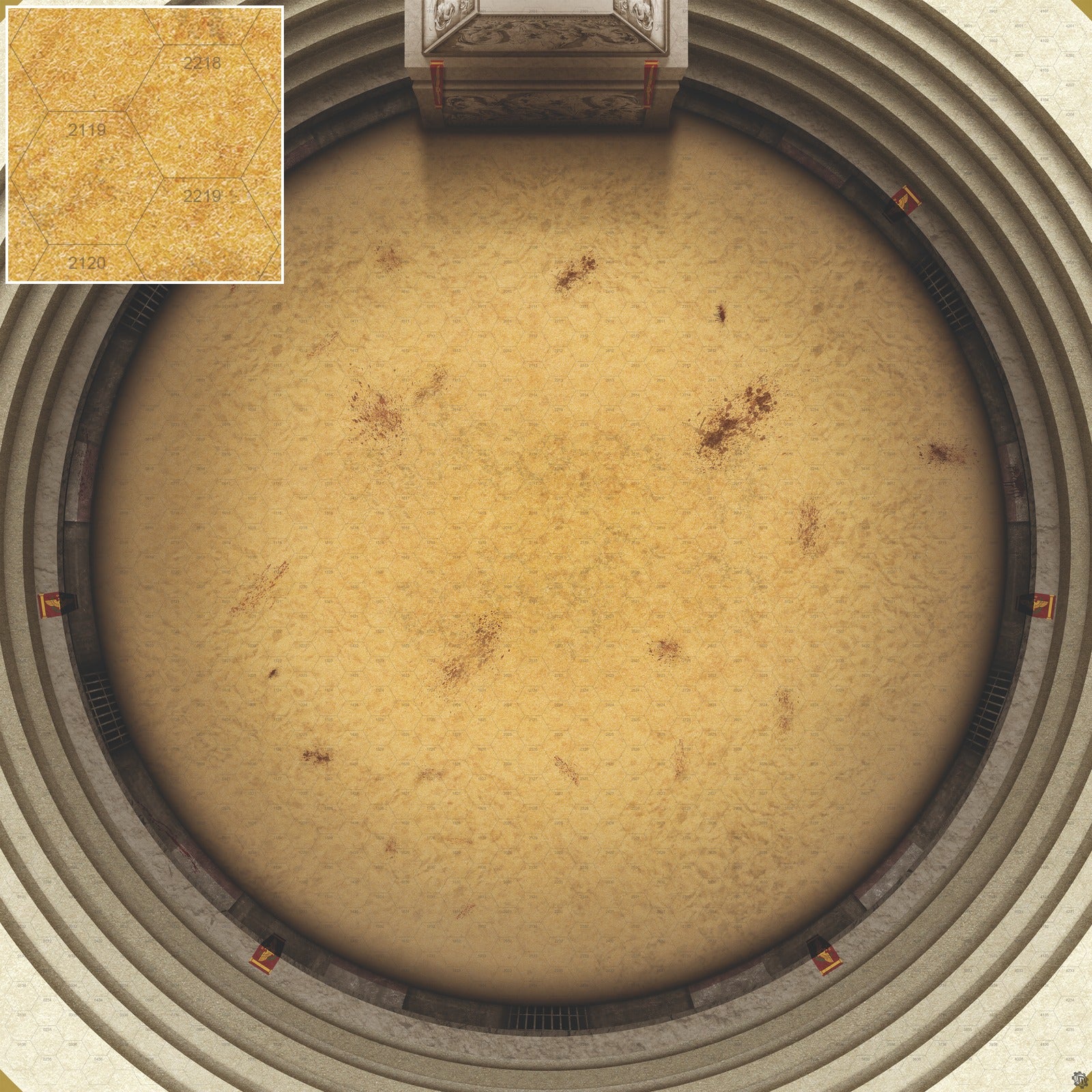 Mats by Mars:  Blood & Sand  - Arena Rex Compatible Play Mat