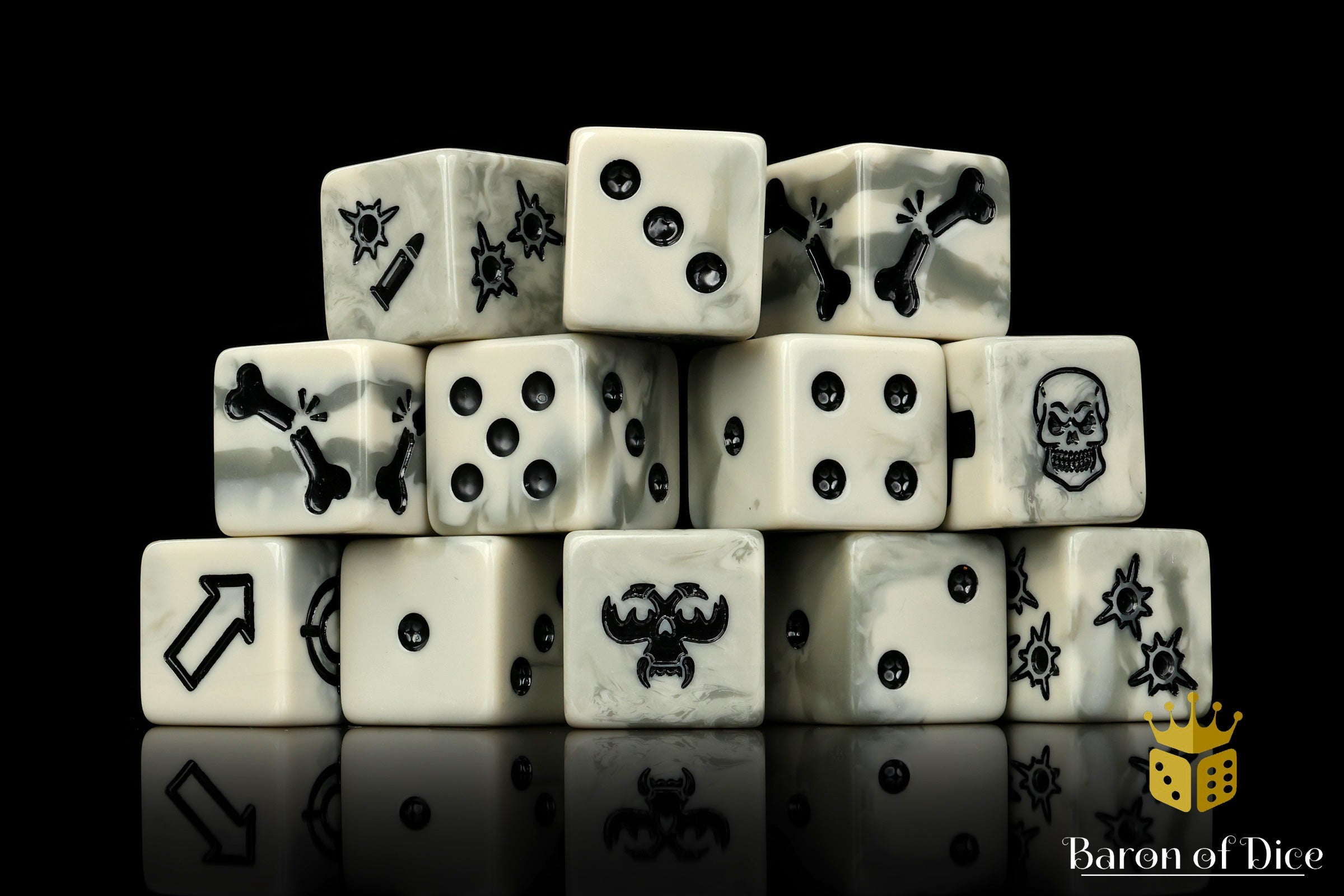 Ash Wasteland Dice - Skirmish Set