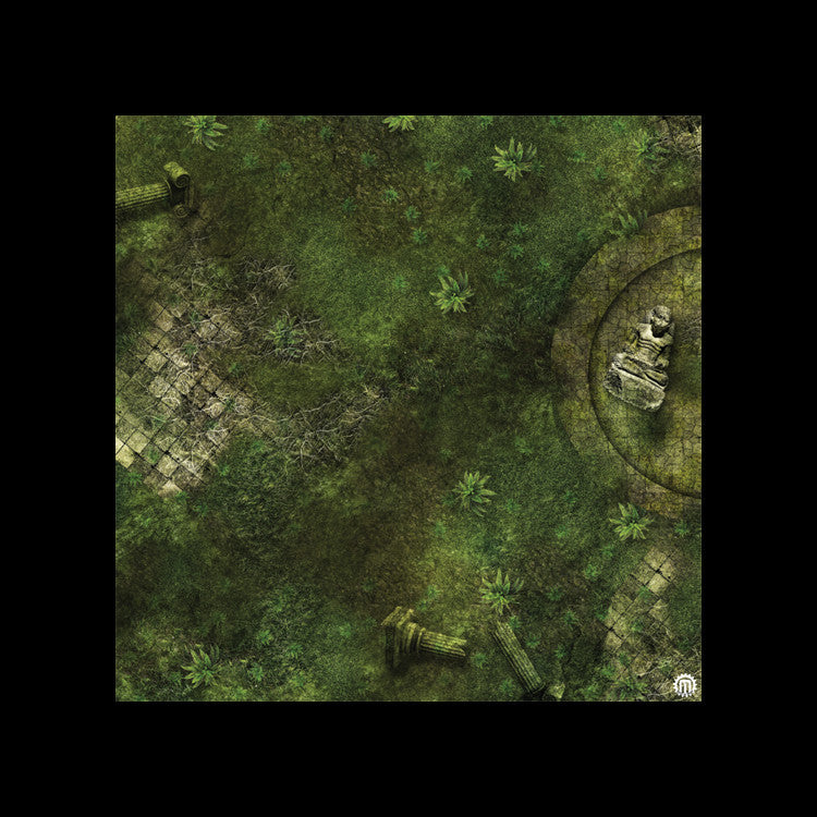 Mats by Mars: Forgotten Temple (Basin) Tabletop Wargaming Play Mat