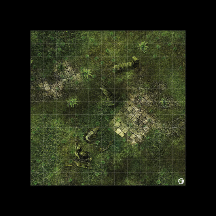 Mats by Mars: Forgotten Temple (Plaza) Tabletop Wargaming Play Mat