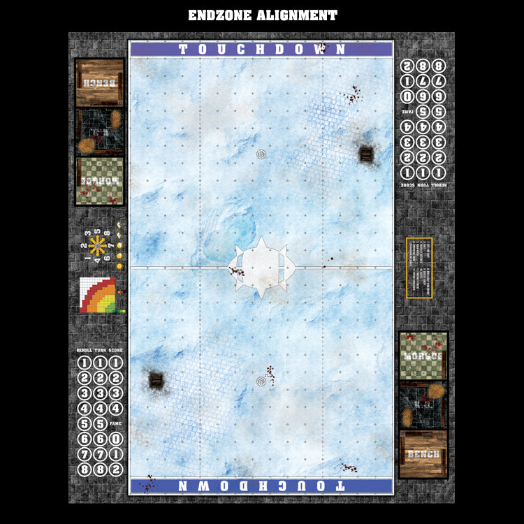 Mats by Mars:  Frosty Cobbles Fantasy Football Play Mat / Pitch
