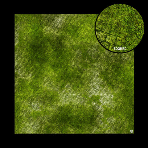 Mats by Mars: Overgrown Cobbles Tabletop Wargaming Play Mat